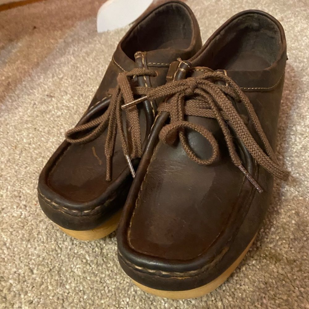 Clarks Brown Leather Casual Driving Loafers - Picture 8 of 11